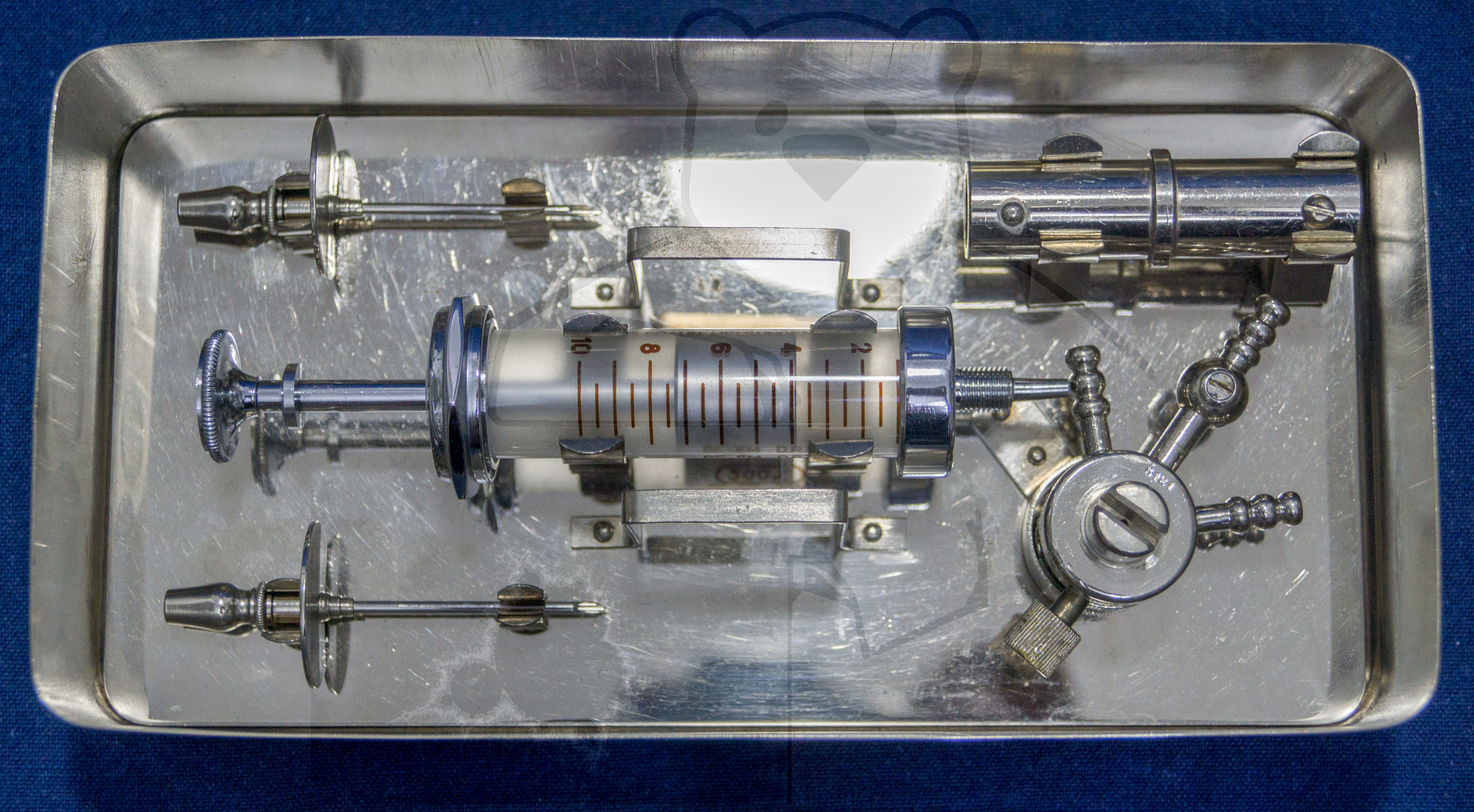 Set zur direkten Bluttransfusion, ca. 1940, Geöffnete Box